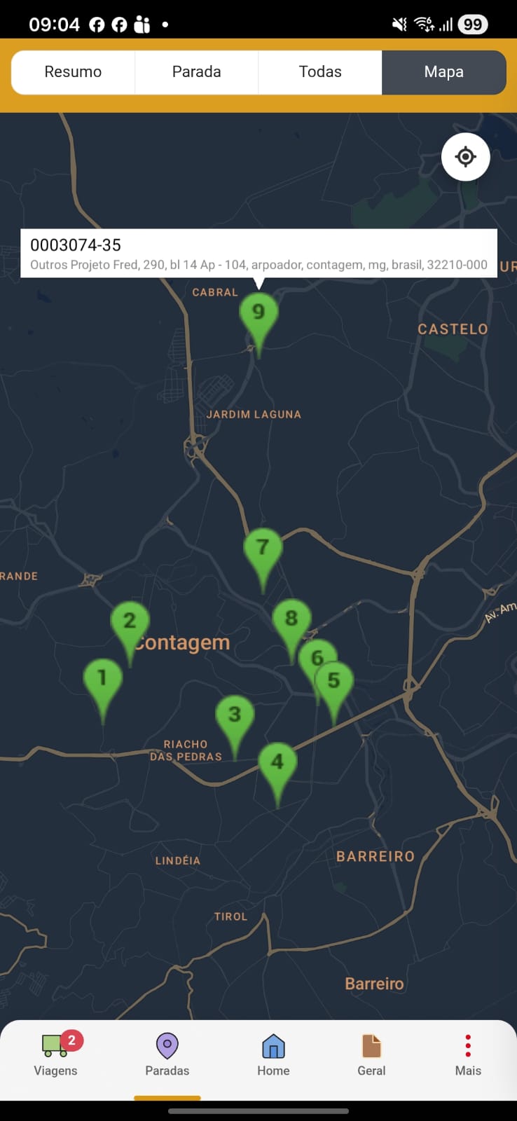App - Mapa de rota
